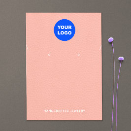 ピーチピンク追加ロゴイヤリングネックレスコンボンドディスプレイ 名刺
