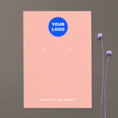 ピーチピンク追加ロゴイヤリングネックレスコンボンドディスプレイ 名刺