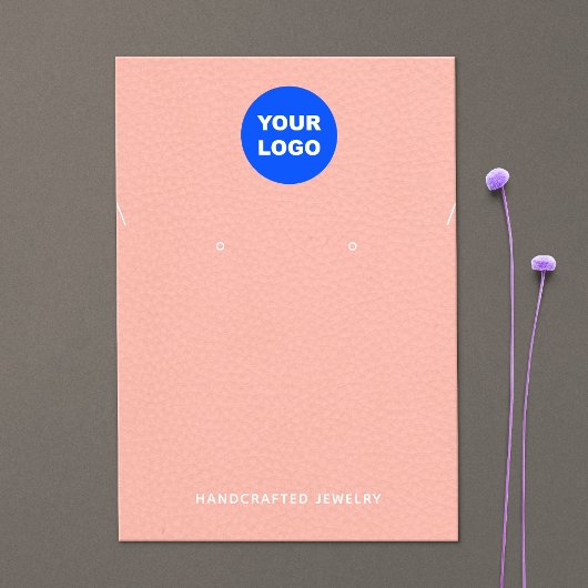 ピーチピンク追加ロゴイヤリングネックレスコンボンドディスプレイ 名刺