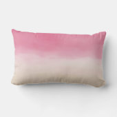 ピーチピンク金ゴールドトロピカルパームツリーズ ランバークッション (裏面)