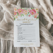 ピーチピンク"どのように良く花嫁を知っている"ゲーム