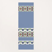 ピーチピンク&ブルーストライプ ヨガマット (正面)