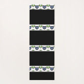 ピーチピンク&ブルーストライプ ヨガマット (裏面)