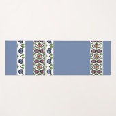 ピーチピンク&ブルーストライプ ヨガマット (正面(横))