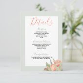 ピーチピンク＆ミントの春のチューリップ エンクロージャーカード (スタンド正面)