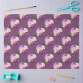 ピーチピンク&ラベンダーシリーズデザイン15 薄葉紙 (クラフト)