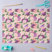 ピーチピンク&ラベンダーシリーズデザイン3 薄葉紙 (クラフト)