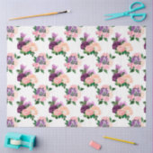 ピーチピンク&ラベンダーシリーズデザイン4 薄葉紙 (クラフト)