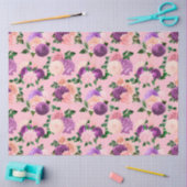 ピーチピンク&ラベンダーシリーズデザイン5 薄葉紙 (クラフト)