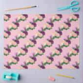 ピーチピンク&ラベンダーシリーズデザイン8 薄葉紙 (クラフト)