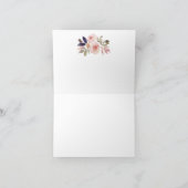 ピーチピンク・ラベンダー・パープル・ワイルドフラワーズありがとう サンキューカード (内部)