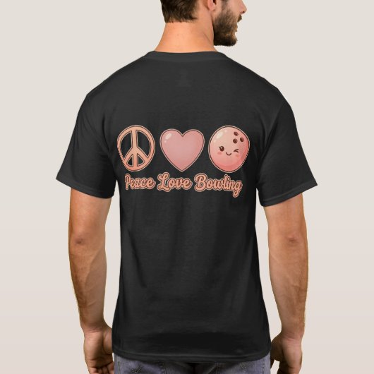 ピーチピースラブボウリングチャーム Tシャツ (裏面)