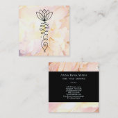 *~*ピーチピーチヒーラーマッサージ霊気ヨガ スクエア名刺 (正面/裏面)