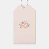 ピーチピーニーズウォーターカラー結婚式の引き出物 ギフトタグ (裏面)
