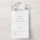ピーチピーニーズセージフローラバジェット結婚ズ オールインワン招待状 (内側)