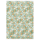 ピーチピーニーバラ結婚フローラ テーブルクロス (正面)