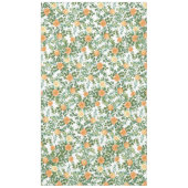 ピーチピーニーバラ結婚フローラ テーブルクロス (正面)