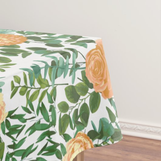ピーチピーニーバラ結婚フローラ テーブルクロス (インサイチュ)