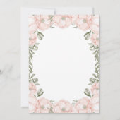 ピーチピーニーフローラフレームイスラムメーンディ式 招待状 (裏面)