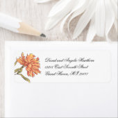 ピーチピーニーフローラ差出人住所ラベル ラベル (インサイチュ)