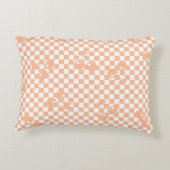 ピーチファズさくらんぼジンガムパターン アクセントクッション (裏面)