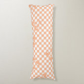 ピーチファズさくらんぼジンガムパターン ボディピロー (正面縦)