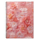 ピーチファズという,ピンクがかったオレンジ色の柔らかい色相 ノートブック (正面)