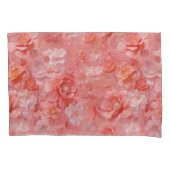 ピーチファズという,ピンクがかったオレンジ色の柔らかい色相 枕カバー (正面)