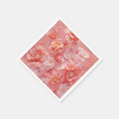 ピーチファズという,ピンクがかった柔らかい色合い スタンダードカクテルナプキン (角)