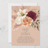 ピーチファズの受付のみの招待状 招待状 (正面)