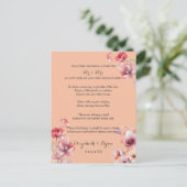 ピーチファズの結婚アドバイスと祝福カード アドバイスカード (スタンド正面)