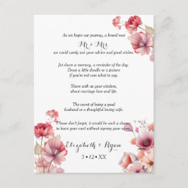 ピーチファズの結婚アドバイスと祝福カード アドバイスカード