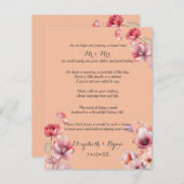 ピーチファズの結婚アドバイスと祝福メッセージカード アドバイスカード (正面/裏面)