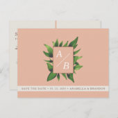 ピーチファズの結婚式 Save The Date 招待状 (正面/裏面)