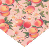 ピーチファズウォーターカラーブリス – ピーチテーマ ミディアムテーブルランナー (コーナー)