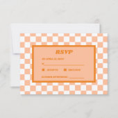 ピーチファズオレンジチェッカージンジャムパターン 出欠カード (正面)