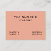 ピーチファズオレンジチェッカーボードパターン 名刺 (裏面)