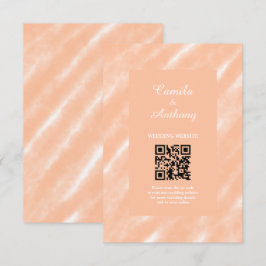 ピーチファズカラーウォーターの色抽象芸術パターン エンクロージャーカード