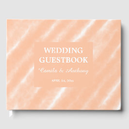 ピーチファズカラーウォーターの色抽象芸術パターン ゲストブック