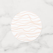 ピーチファズカラーウォーターの色抽象芸術パターン コンフェッティ (スモール正面)