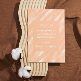 ピーチファズカラーウォーターの色抽象芸術パターン サンキューカード