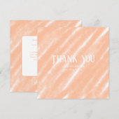 ピーチファズカラーウォーターの色抽象芸術パターン サンキューカード (正面/裏面)