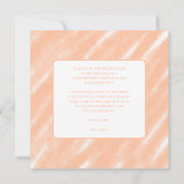 ピーチファズカラーウォーターの色抽象芸術パターン サンキューカード (裏面)