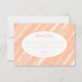 ピーチファズカラーウォーターの色抽象芸術パターン サンキューカード (正面)