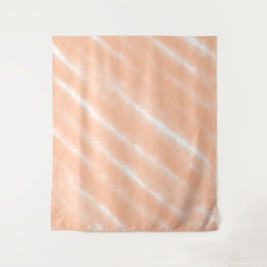 ピーチファズカラーウォーターの色抽象芸術パターン タペストリー (正面)