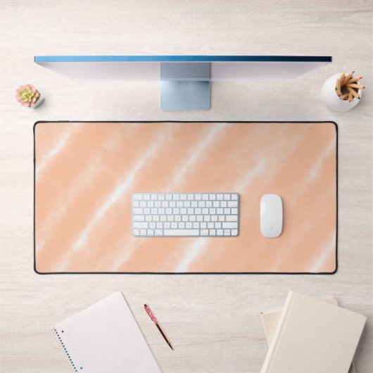 ピーチファズカラーウォーターの色抽象芸術パターン デスクマット (オフィス1)