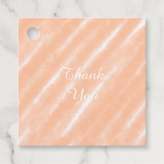 ピーチファズカラーウォーターの色抽象芸術パターン フェイバータグ (正面)