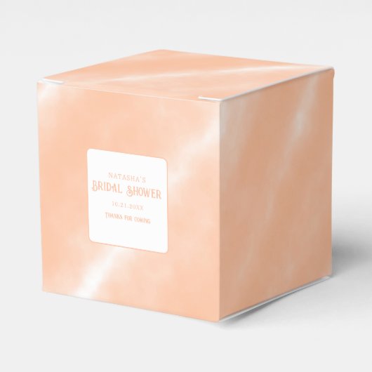 ピーチファズカラーウォーターの色抽象芸術パターン フェイバーボックス (正面サイド)