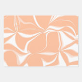 ピーチファズカラーウォーターの色抽象芸術パターン ラッピングペーパーシート (正面2)