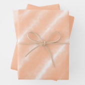 ピーチファズカラーウォーターの色抽象芸術パターン ラッピングペーパーシート (インサイチュ)